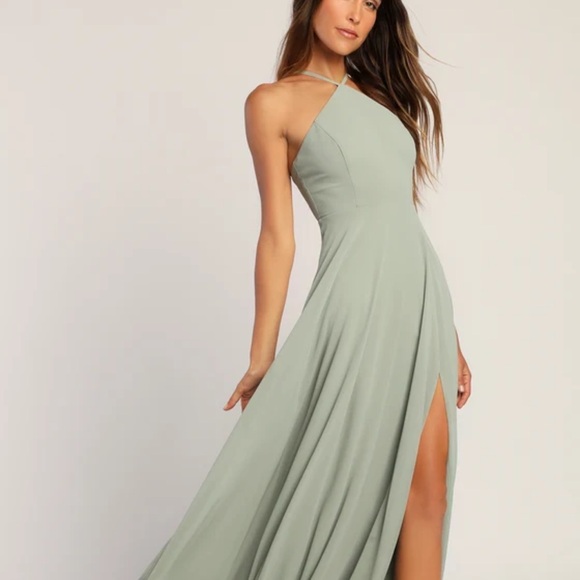 Lulus Dresses & Skirts - Lulu's Sage Brush Maxi Dress